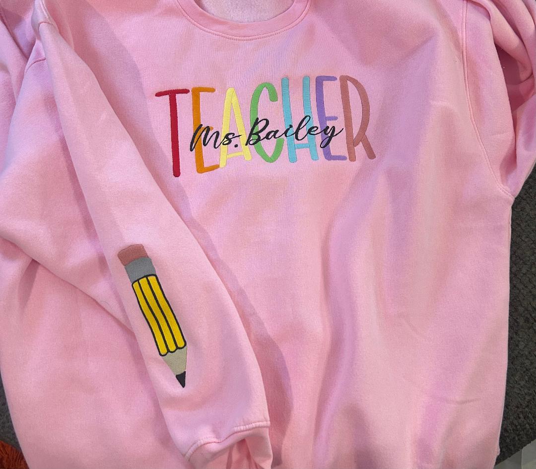 Colorful Teacher Sweatshirt