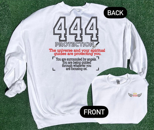 Angel number 444 Protection Embroidered Sweatshirt