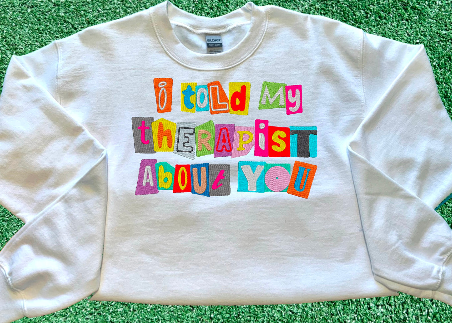 Good News Embroidered Sweatshirt