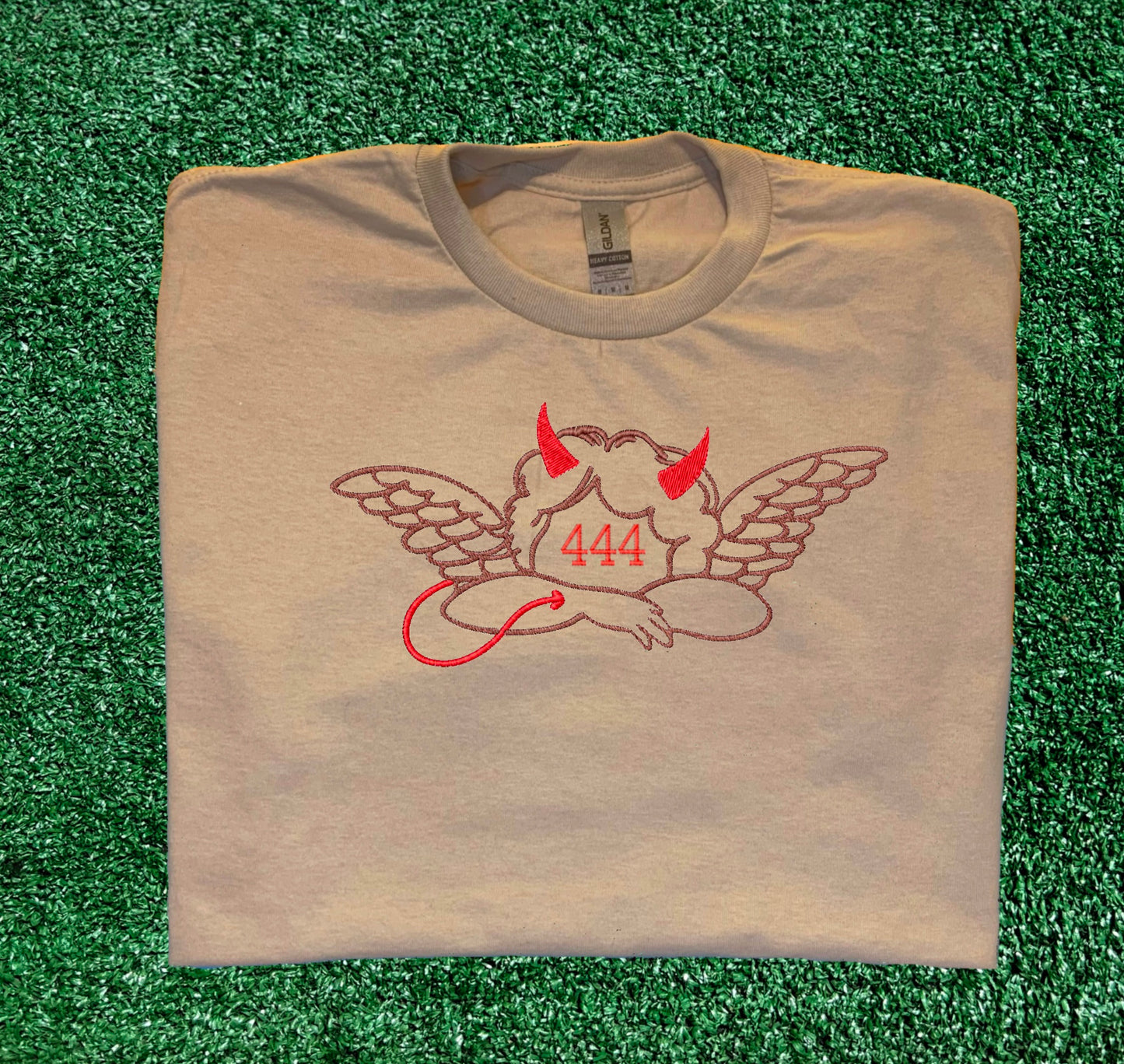 Devil's Angel Embroidered T-shirt