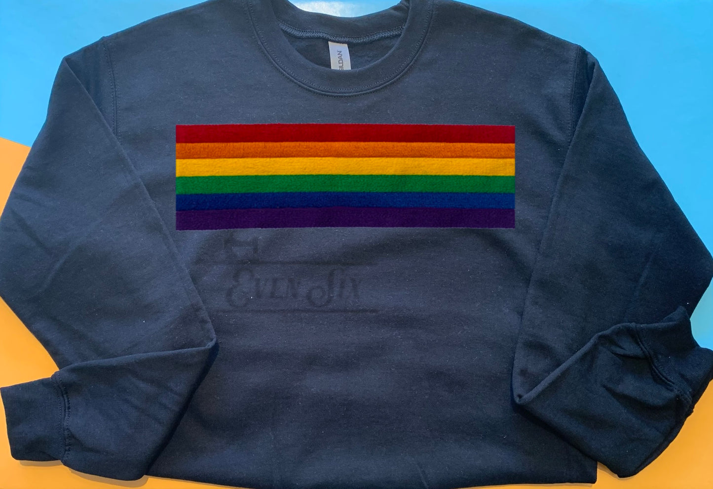 Rainbow embroidered sweatshirt