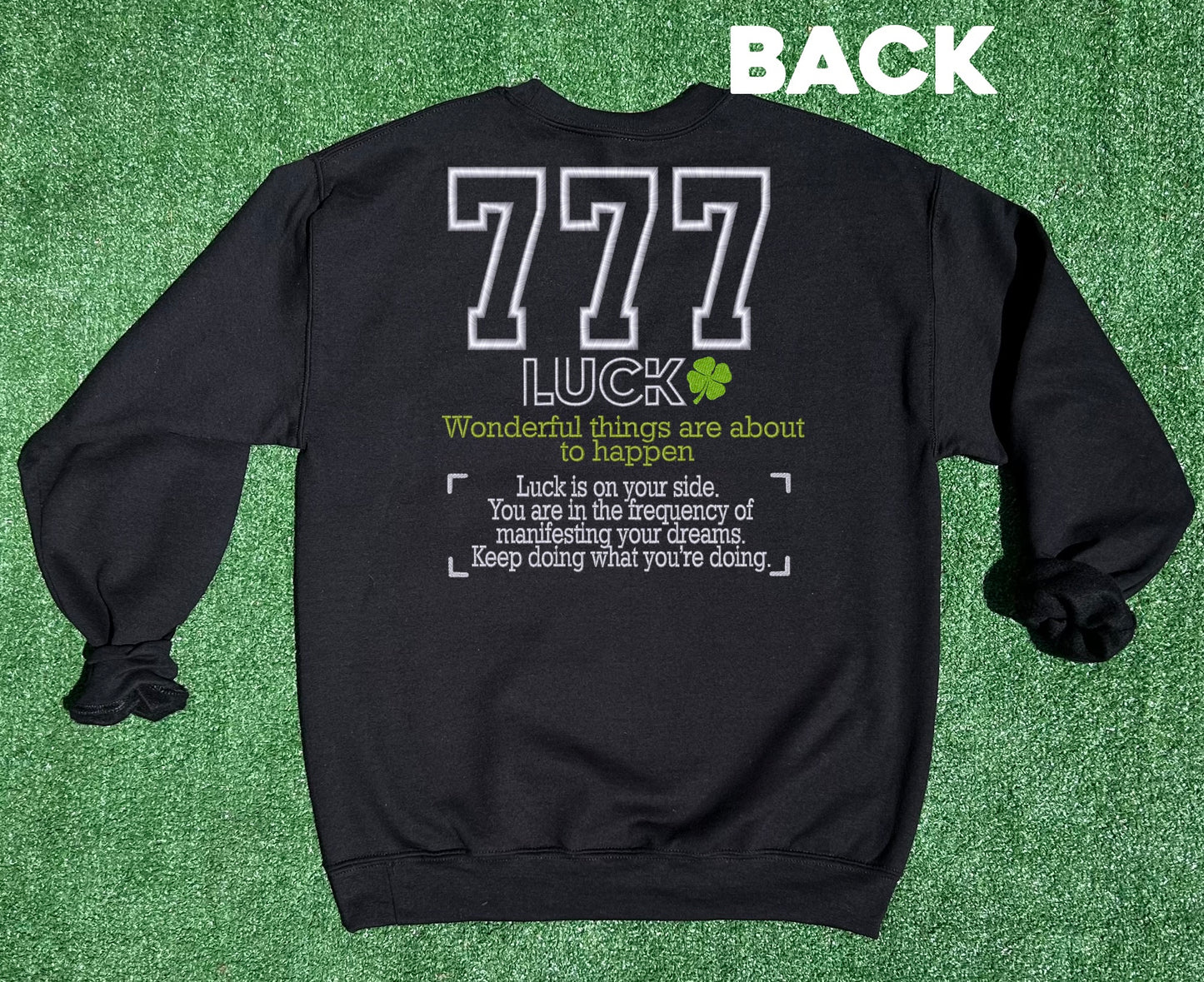 Angel number 777 Luck Embroidered Sweatshirt