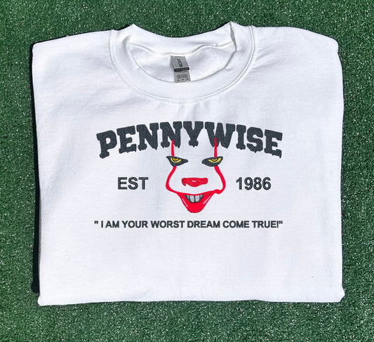 Pennywise College Like Embroidered Sweatshirt