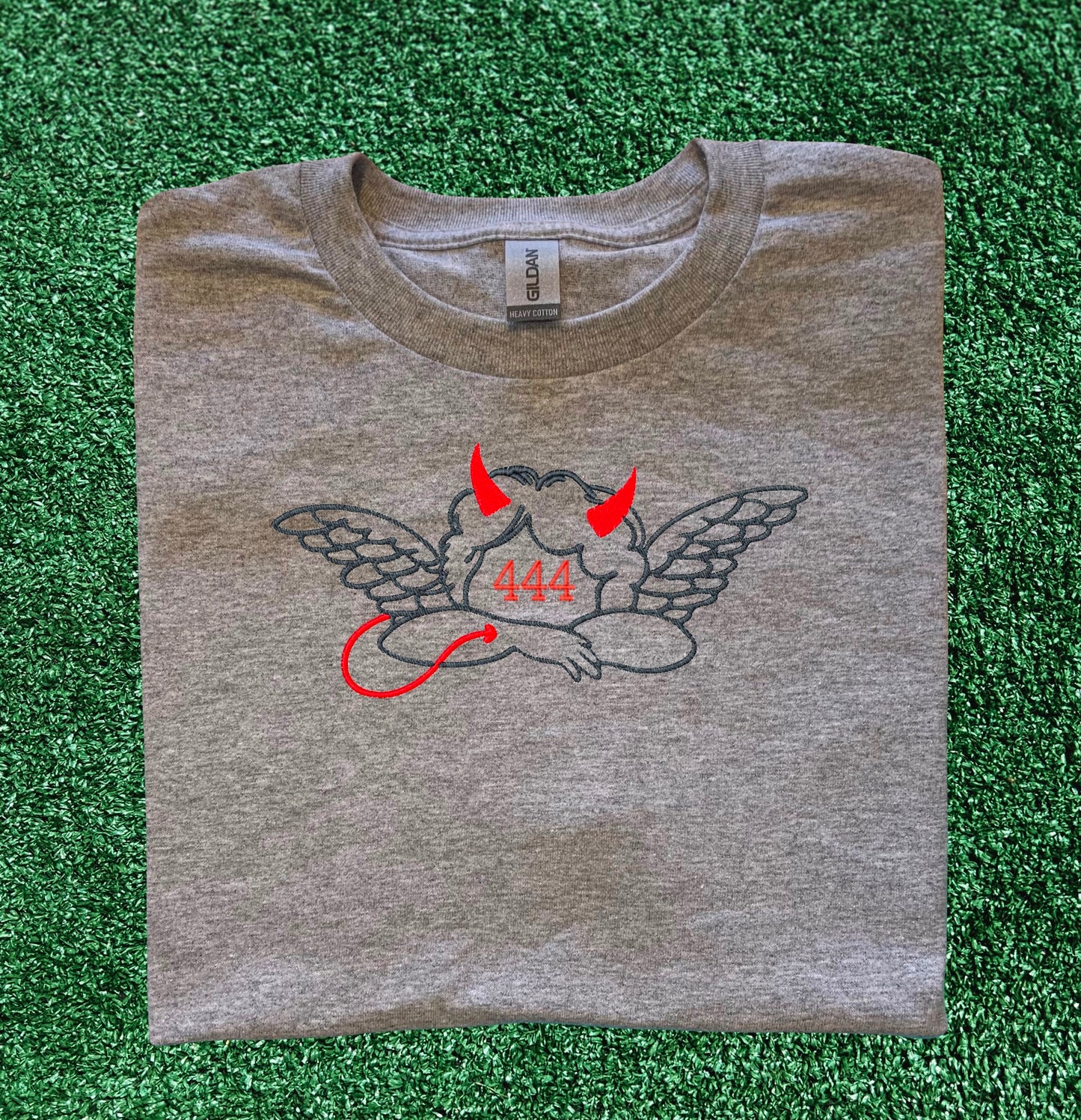 Devil's Angel Embroidered T-shirt