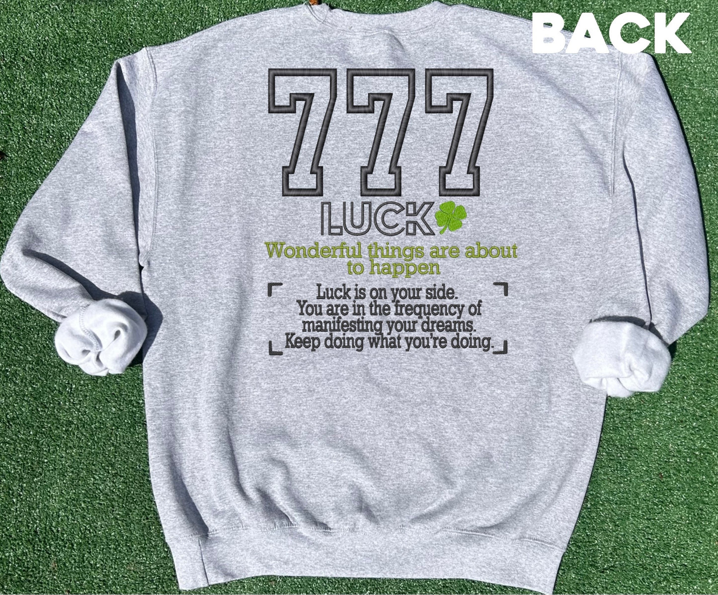 Angel number 777 Luck Embroidered Sweatshirt