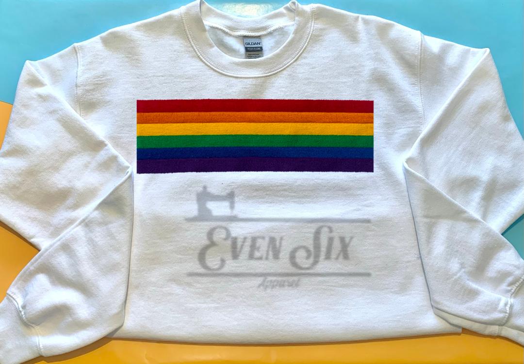 Rainbow embroidered sweatshirt